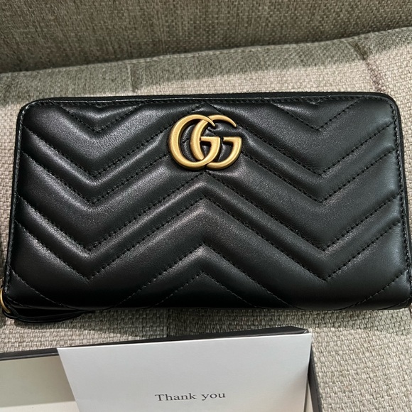 Gucci travel wallet extra large size black marmont - Picture 1 of 9